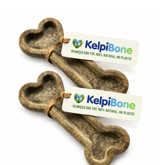 2 Pack Bundle - Marine Kind Seaweed Dog Chew Toy Bones