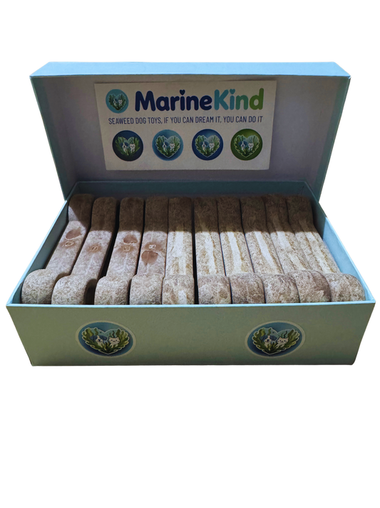 10 x Seaweed Dog Chew Toy Bones - Seaweed Dog Toy, 100% Natural & Sustainable.